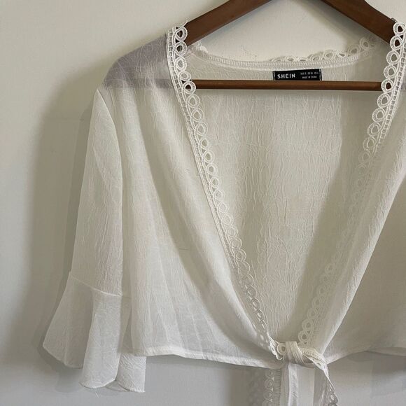 Front Tie Crop Top - Picture 2 of 3